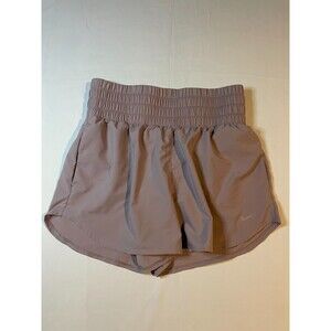 Nike One Womens Dri-FIT Mid-Rise 3" Brief-Lined Shorts Large Purple Running